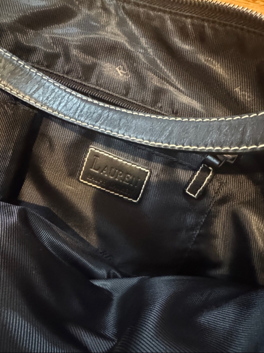 LAUREN Ralph Lauren Black Leather Hobo Shoulder Bag - Picture 7 of 13